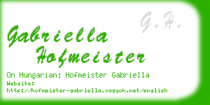 gabriella hofmeister business card